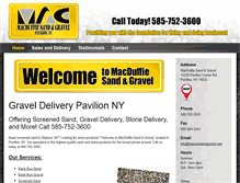 Tablet Screenshot of macsandandgravel.com